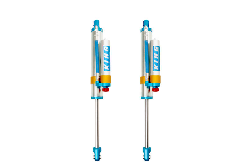 King Shocks 2005+ Ford F-250/F-350 4WD Rear 2.5 Dia Piggy Hose Reservoir Shock w/Adjuster (Pair)-LTW Motorsports