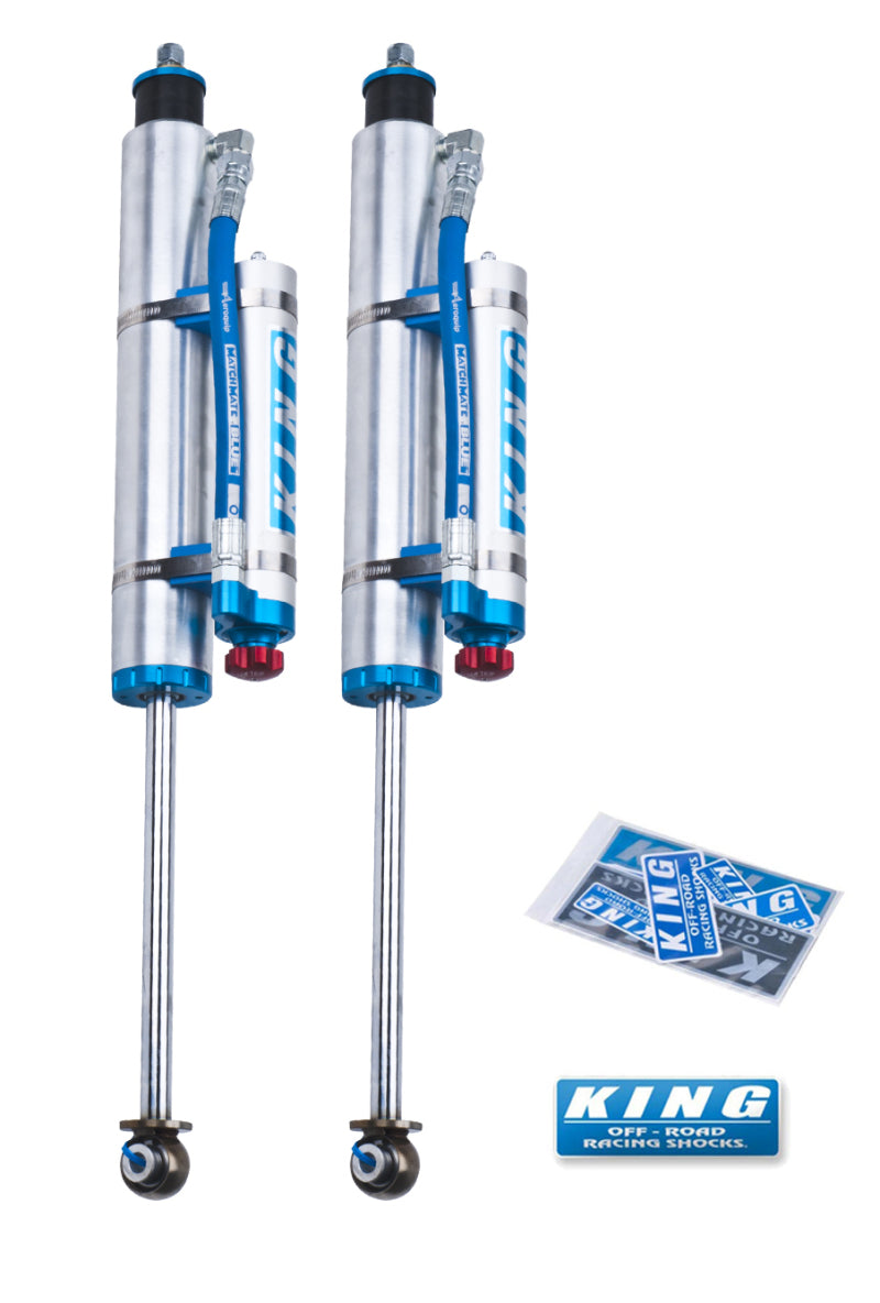 King Shocks 07-18 Jeep Wrangler JK Front 2.5 Dia Piggy Hose Res Shock 3-5in Lift w/Adjuster (Pair)-LTW Motorsports