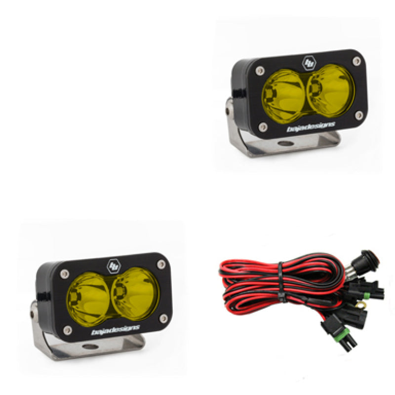 Baja Designs S2 Pro Series LED Light Pods Amber Lens Work/Scene Pattern - Pair-LTW Motorsports