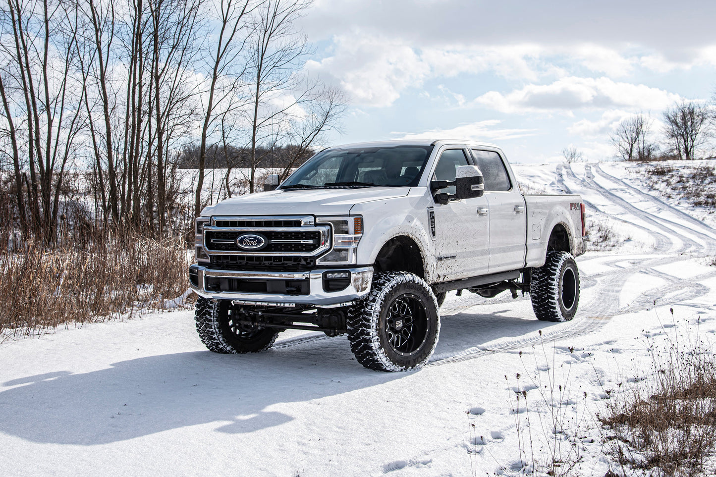 7 Inch Lift Kit W/ 4-Link | FOX 2.5 Performance Elite Coil-Over Conversion | Ford F250/F350 Super Duty (20-22) 4WD | Diesel