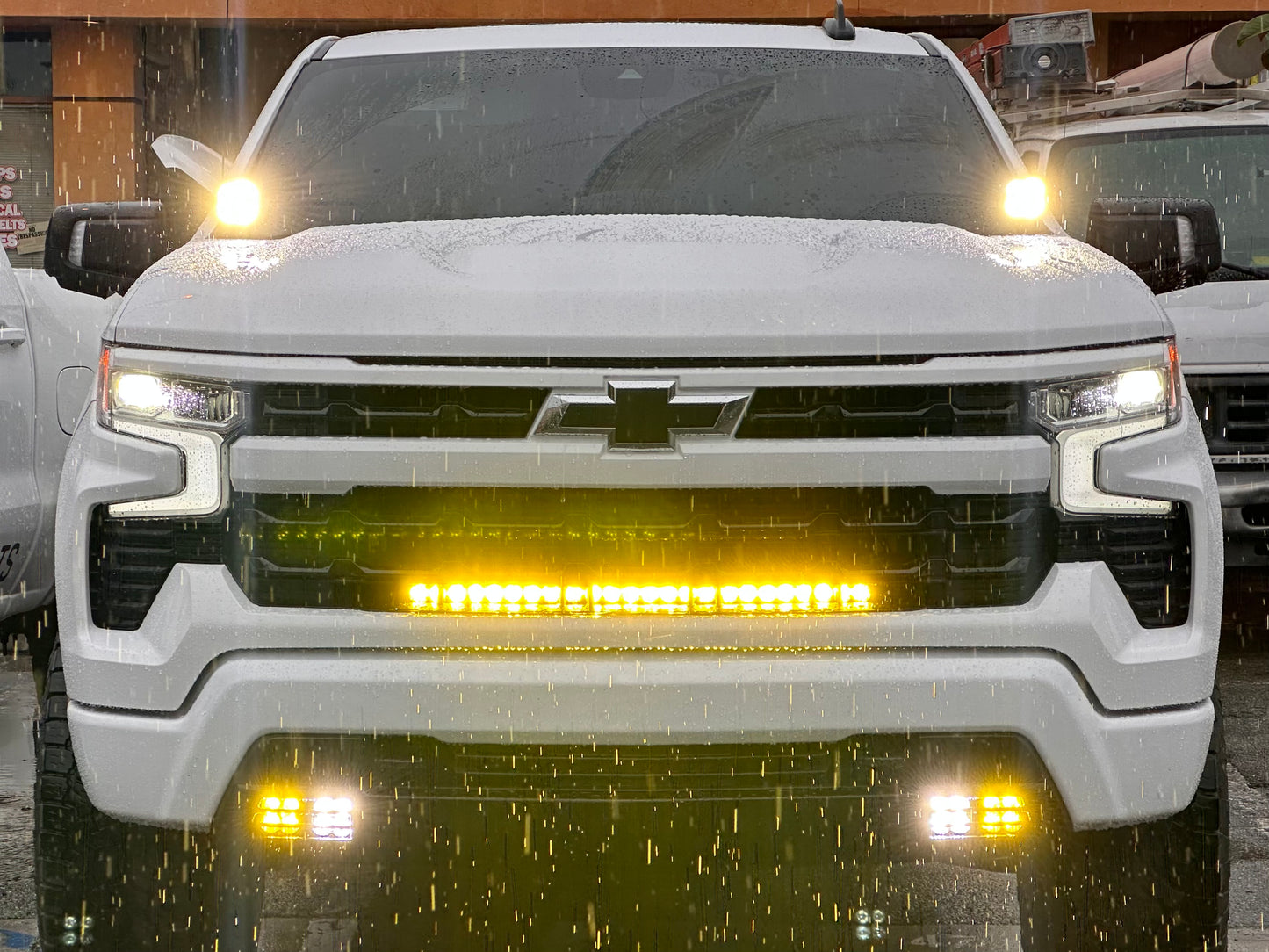 22-23 Chevy Silverado 1500 Behind the Grille Light Bar Mount Kit for Baja Designs 30 inch Light Bar