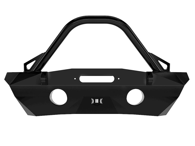ICON 07-18 Jeep Wrangler JK Pro Series Front Bumper Rec Winch Mount w/Bar/Tabs-LTW Motorsports