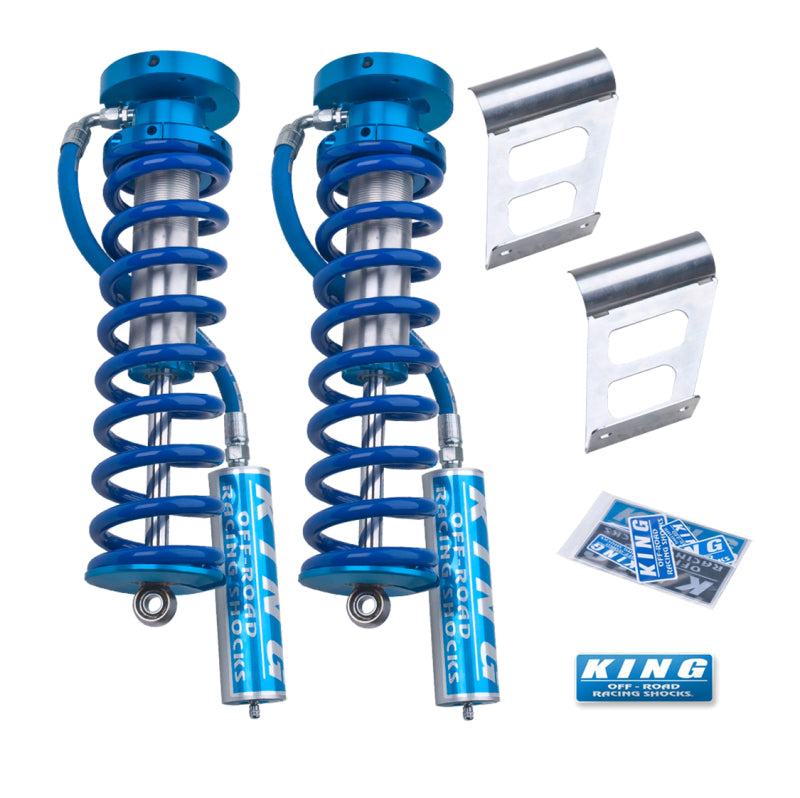 King Shocks 2005+ Ford F-250/F-350 4WD Front 2.5 Dia Remote Reservoir Coilover Conversion (Pair)-LTW Motorsports