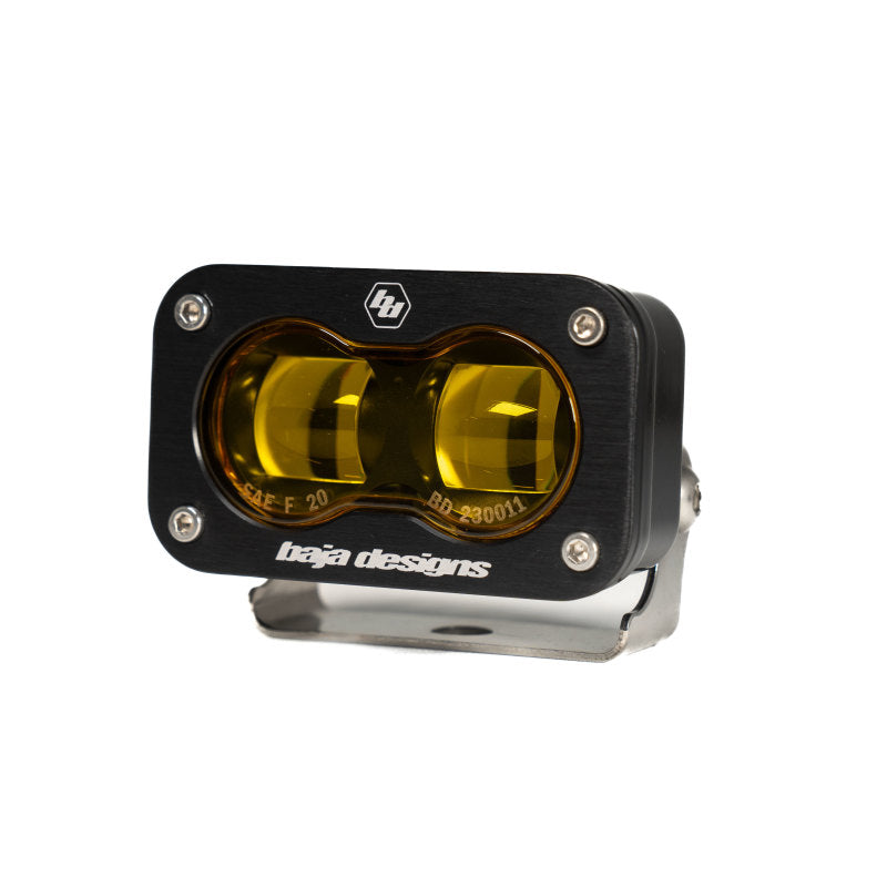 Baja Designs 21-22 Ford Bronco w/Steel Bumper S2 SAE Pro Fog Pocket Light Kit w/Upfitter - Amber-LTW Motorsports