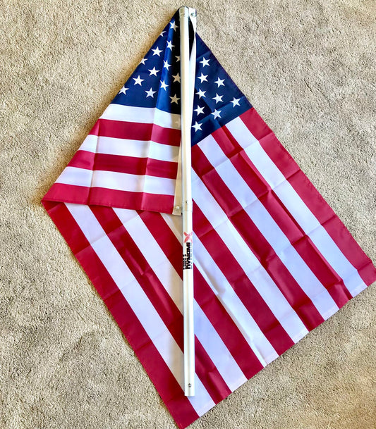 DDX Silver Series Pole with 3x5 USA Flag