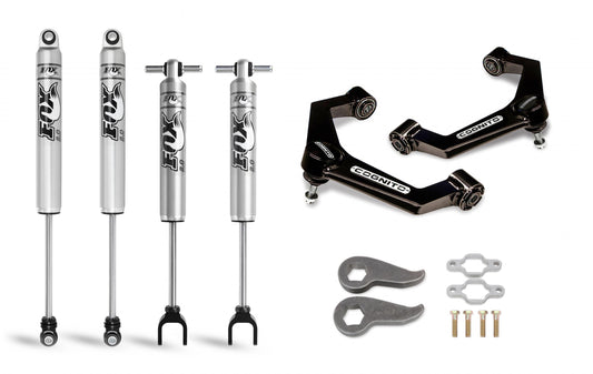 Cognito 3-Inch Performance Leveling Kit with Fox PS 2.0 IFP Shocks for 11-19  Silverado/Sierra 2500/3500 2WD/4WD