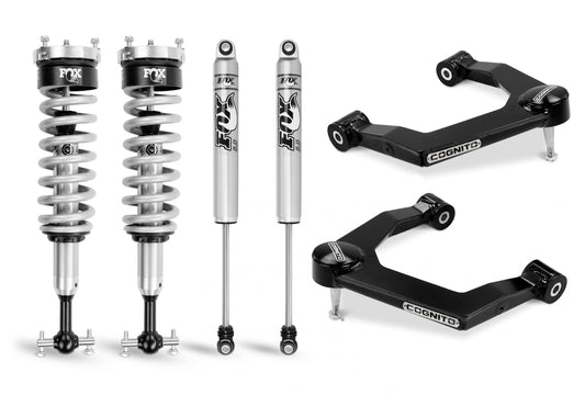 Cognito 1-Inch Performance Leveling Kit With Fox PS Coilover 2.0 IFP Shocks for 19-24 Silverado Trail Boss/Sierra AT4 1500 4WD
