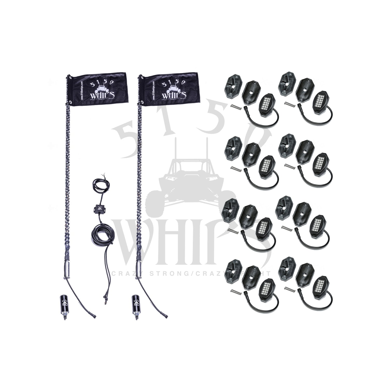 187 Whips and Rock Light Combo Kit-LTW Motorsports