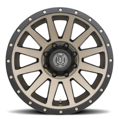ICON Compression 20x10 8x6.5 -19mm Offset 4.75in BS 121.4mm Bore Bronze Wheel-LTW Motorsports