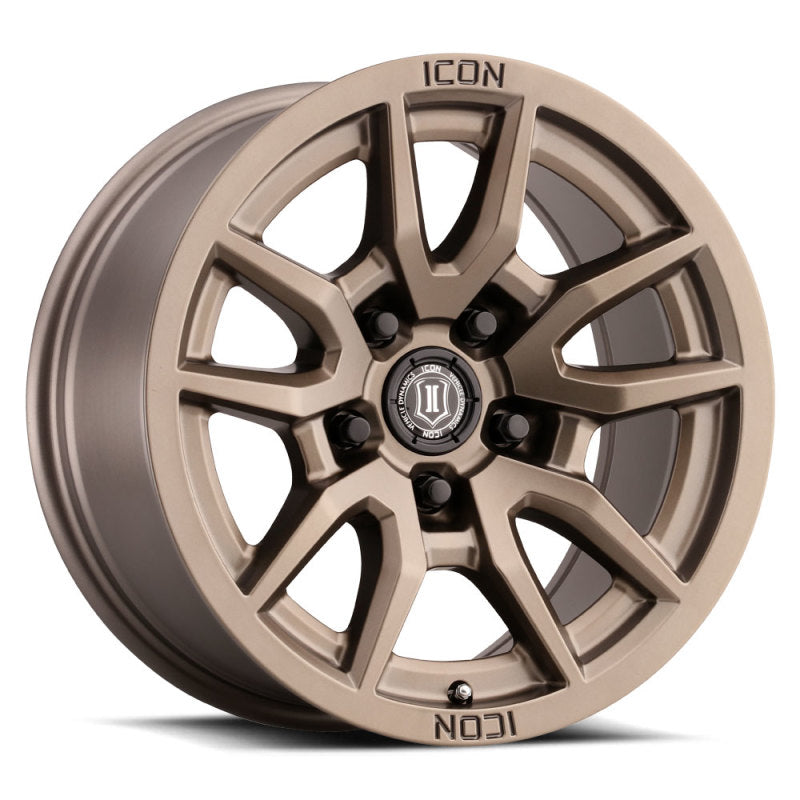 ICON Vector 5 17x8.5 5x5 -6mm Offset 4.5in BS 71.5mm Bore Bronze Wheel-LTW Motorsports