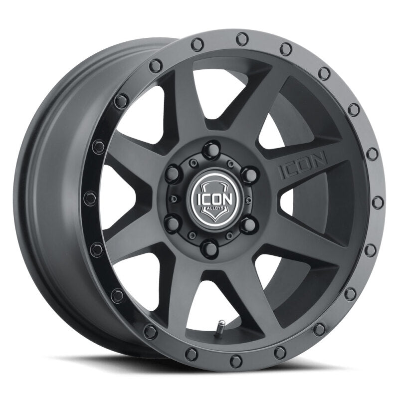 ICON Rebound 18x9 6x135 6mm Offset 5.25in BS 87.1mm Bore Double Black Wheel-LTW Motorsports