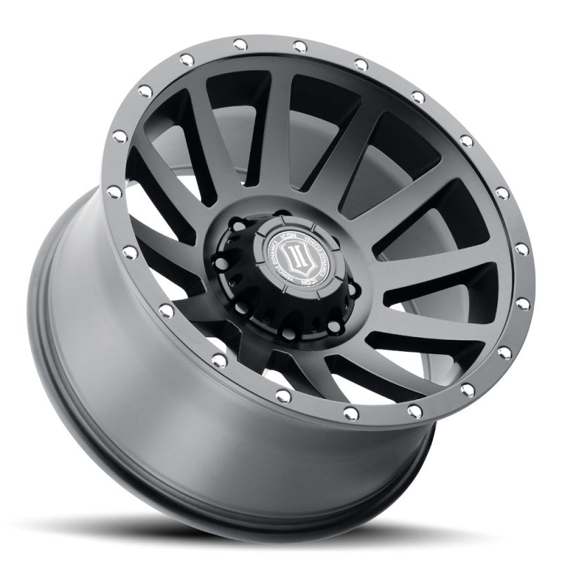 ICON Compression 20x10 8x6.5 -19mm Offset 4.75in BS 121.4mm Bore Satin Black Wheel-LTW Motorsports