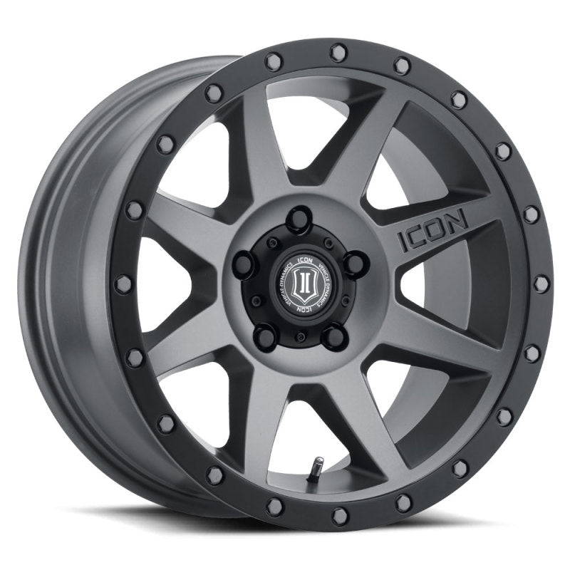 ICON Rebound 17x8.5 5x4.5 0mm Offset 4.75in BS 71.5mm Bore Titanium Wheel-LTW Motorsports