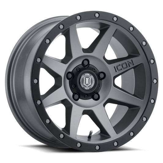 ICON Rebound 17x8.5 5x5.5 0mm Offset 4.75in BS 77.9mm Bore Titanium Wheel-LTW Motorsports