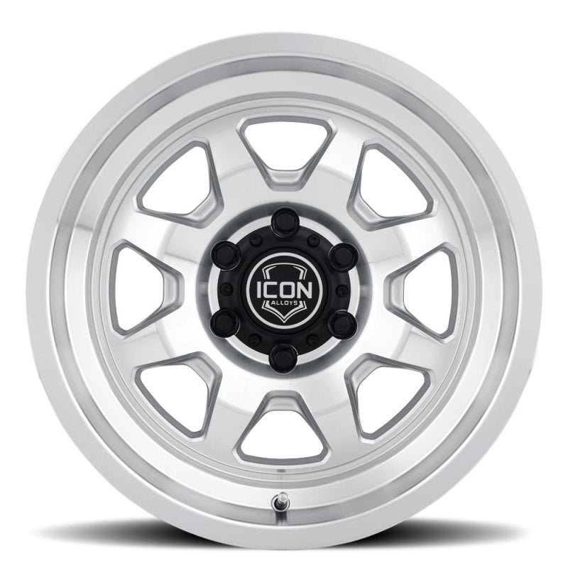 ICON Nuevo 17 X 8.5 5 X 4.5 0mm Offset 4.75in BS Silver Machined-LTW Motorsports