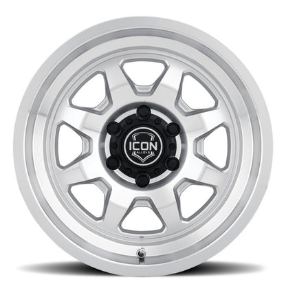 ICON Nuevo 17 X 8.5 5 X 4.5 0mm Offset 4.75in BS Silver Machined-LTW Motorsports