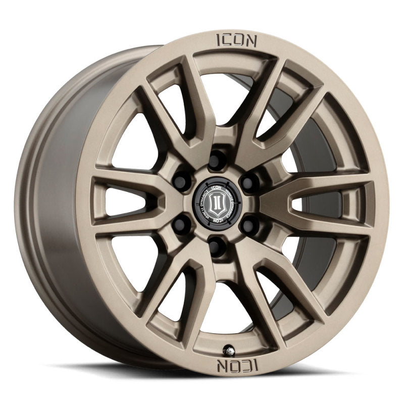 ICON Vector 6 17x8.5 6x5.5 25mm Offset 5.75in BS 95.1mm Bore Bronze Wheel-LTW Motorsports