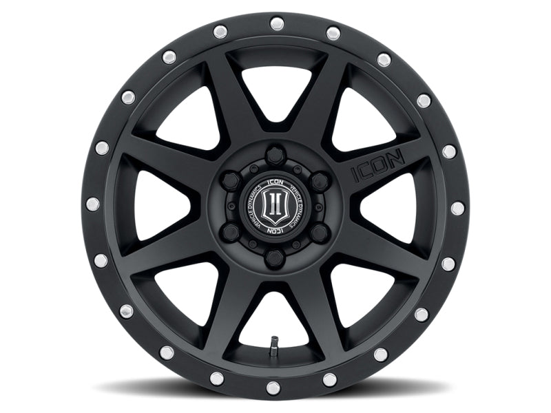 ICON Rebound 18x9 6x5.5 25mm Offset 6in BS 95.1mm Bore Satin Black Wheel-LTW Motorsports