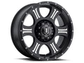 Shield 20 X 9 / 5 X 150 / 16MM / 5.625 Inch Back Space Black W/ Machined Face, ICON Alloys