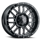 Alpha 20 X 9 Gloss Black W/ Milled Windows, ICON Alloys