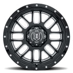 Alpha 20 X 9 Gloss Black W/ Milled Windows, ICON Alloys