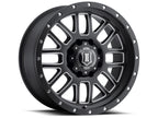 Alpha 20 X 9 Satin Black W/ Milled Windows, ICON Alloys