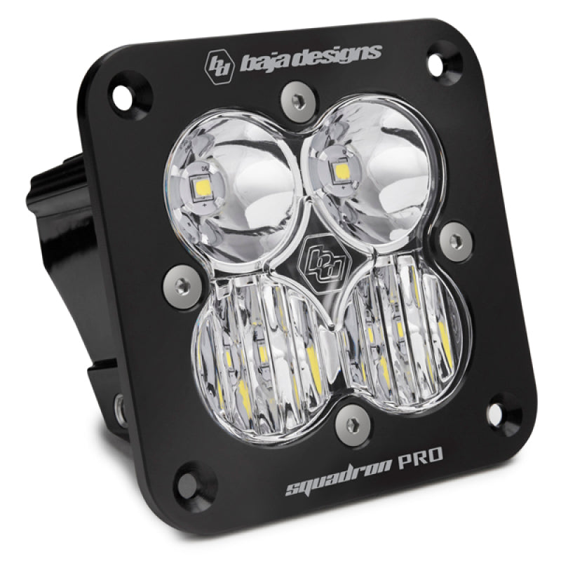 Baja Designs Squadron Pro Driving/Combo Pattern Flush Mount Black LED Light Pod - Clear-LTW Motorsports