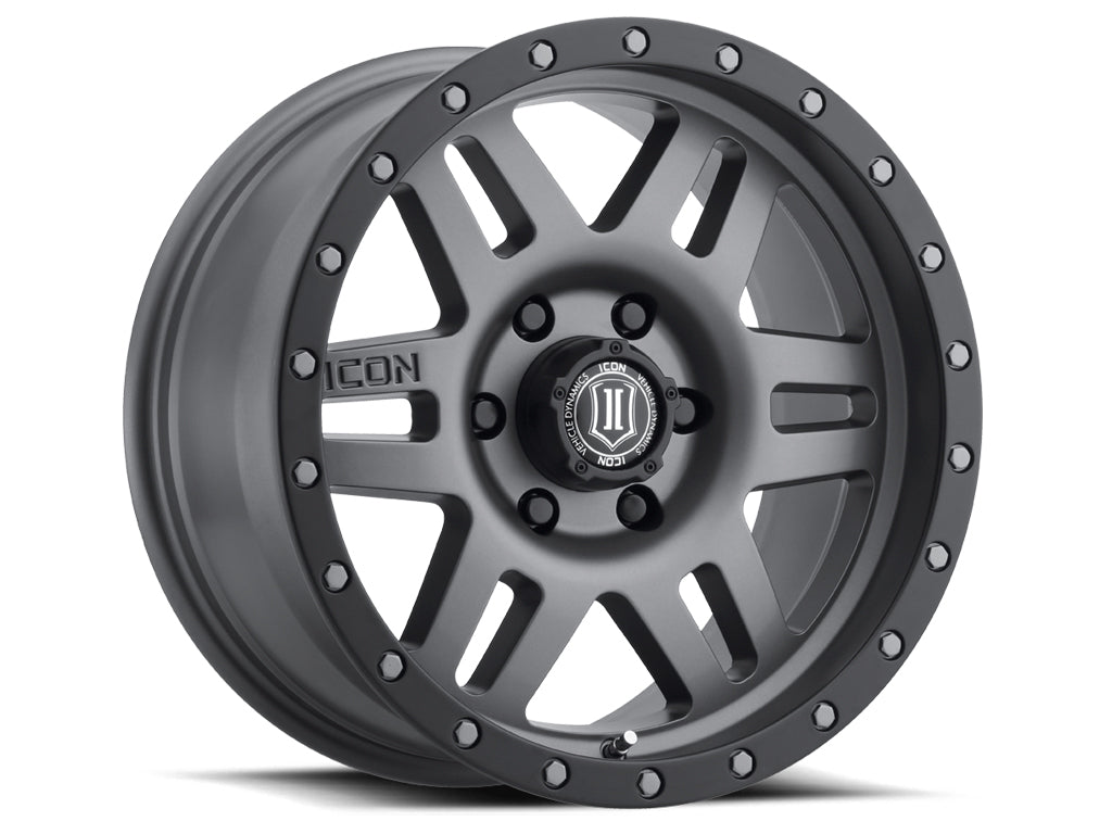 Six Speed 17 X 8.5 Titanium, ICON Alloys