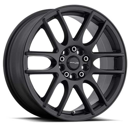 Aluminum Wheels 16x7 Mystique 141B Satin Black Raceline Wheels
