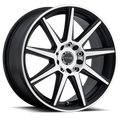 Aluminum Wheels 18x7.5 Storm 144M Satin Black Machined Spoke-Machined Outer Lip Raceline Wheels