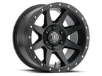 Rebound 17 X 8.5 Satin Black, ICON Alloys