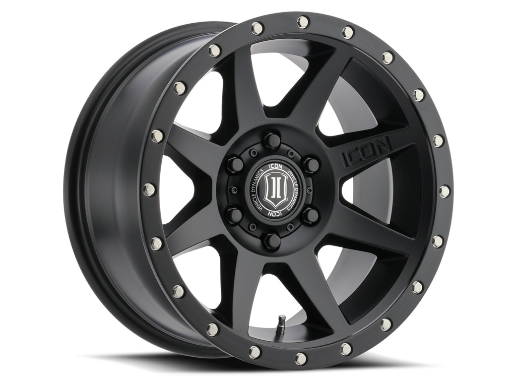 Rebound 17 X 8.5 Satin Black, ICON Alloys