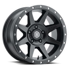 Rebound 17 X 8.5 Satin Black, ICON Alloys