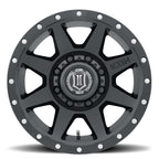 Rebound HD 17 X 8.5 Satin Black, ICON Alloys