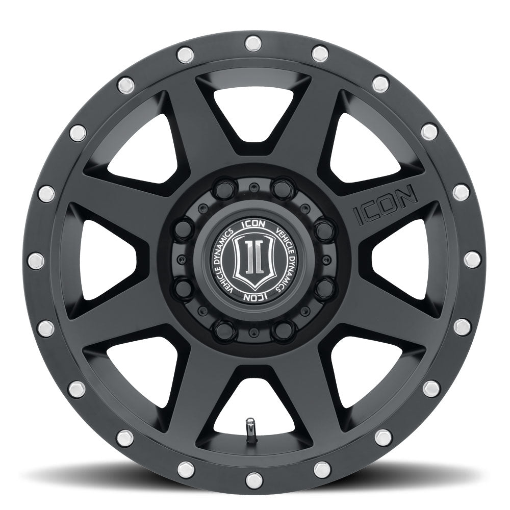 Rebound HD 17 X 8.5 Satin Black, ICON Alloys