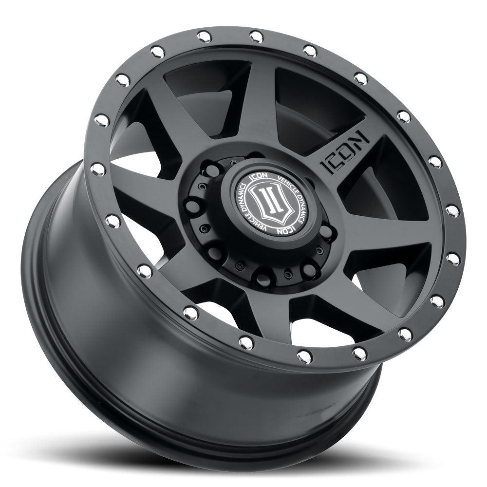 Rebound HD 17 X 8.5 Satin Black, ICON Alloys