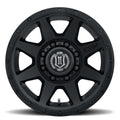 Rebound HD 17 X 8.5 / 8 X 170 6MM Offset 5 Inch Backspace Double Black, ICON Alloys