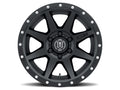 Rebound 17 X 8.5 / 6 X 5.5 / 25MM / 5.75 Inch Back Space Satin Black, ICON Alloys