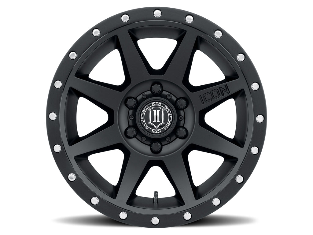Rebound 17 X 8.5 Satin Black, ICON Alloys