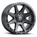 Rebound 20 X 9 / 5X150 / 16MM / 5.625 Inch Back Space Satin Black, ICON Alloys