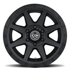 Rebound 20 X 9 / 5 X 5 -12MM Offset 4.5 Inch Back Space Double Black, ICON Alloys