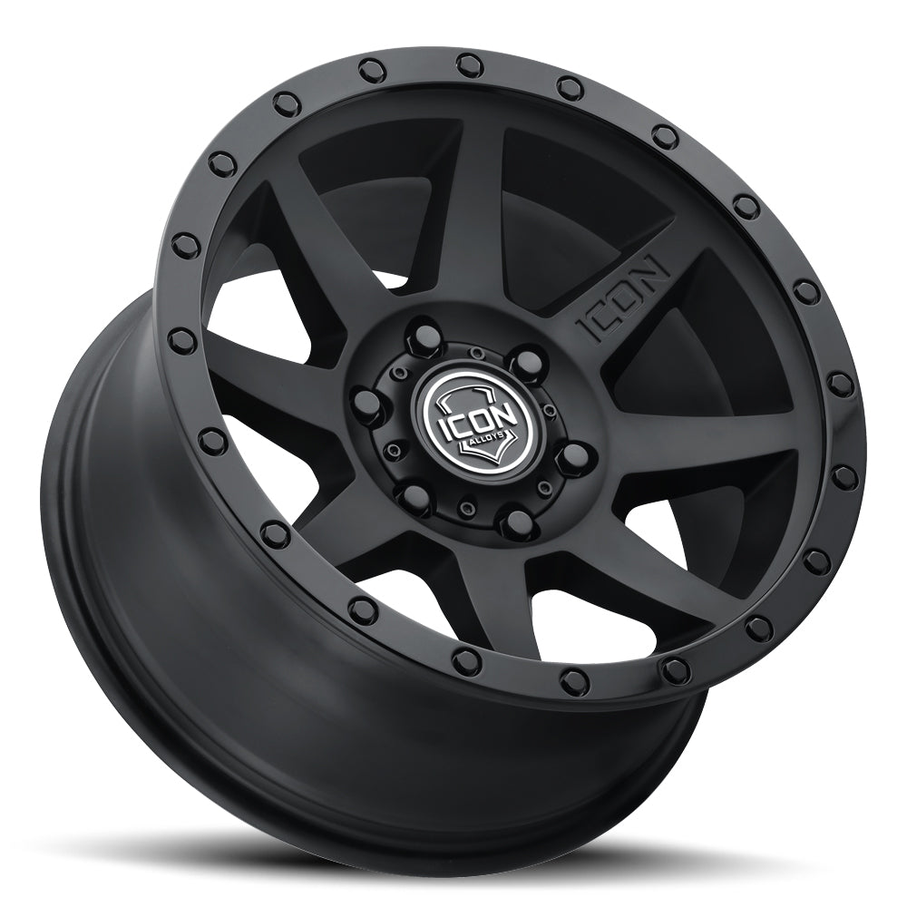 Rebound 20 X 9 / 6 X 5.5 0MM Offset 5 Inch Back Space Double Black, ICON Alloys