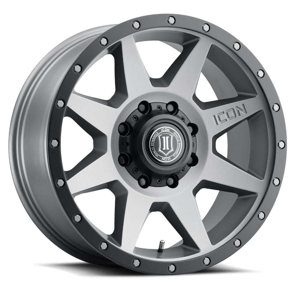 Rebound 20 X 9 / 8 X 180 12MM Offset 5.5 Inch Backspace Titanium, ICON Alloys