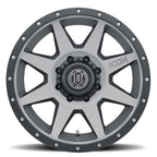 Rebound 20 X 9 / 8 X 180 12MM Offset 5.5 Inch Backspace Titanium, ICON Alloys