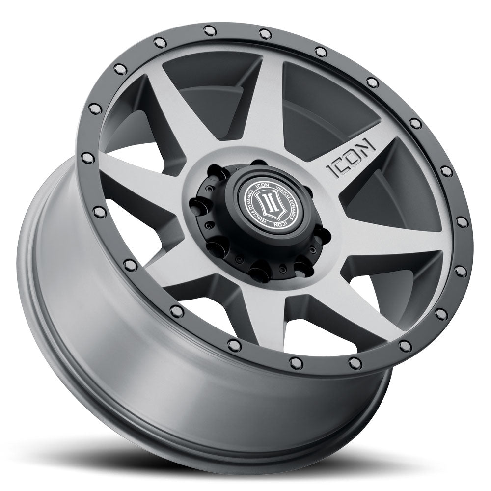 Rebound 20 X 9 / 8 X 180 12MM Offset 5.5 Inch Backspace Titanium, ICON Alloys