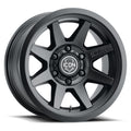 Rebound Six 17 X 8.5 / 6 X 5.5 25MM Offset 5.75 Inch Back Space Satin Black, ICON Alloys