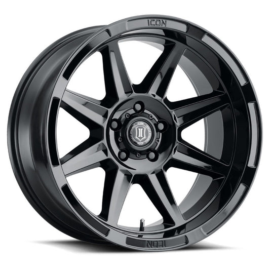 ICON Bandit 20x10 6x135 -24mm 4.5in BS 87.10mm Bore Gloss Black Wheel-LTW Motorsports
