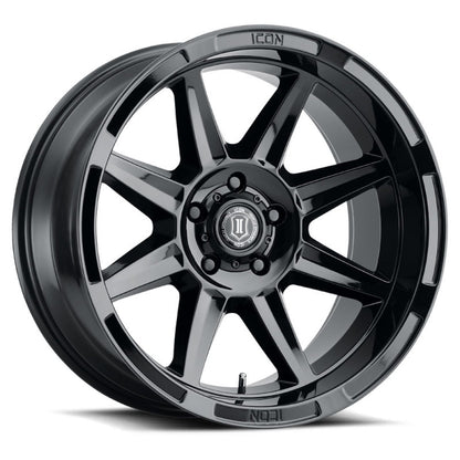 ICON Bandit 20x10 6x5.5 -24mm 4.5in BS 106.10mm Bore Gloss Black Wheel-LTW Motorsports