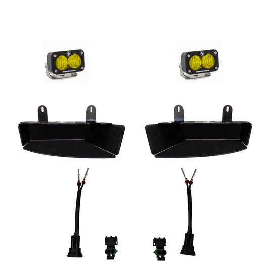 Baja Designs 2019+ Ram 2500/3500 S2 Wide Cornering Fog kit - Amber-LTW Motorsports