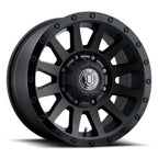 Compression HD 18 X 9 / 8 X 180 12MM Offset 5.5 Inch Backspace Double Black, ICON Alloys